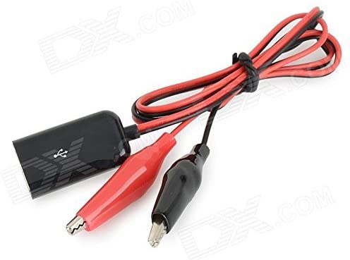 Unity Electronic Alligator Clips to USB Female Test Lead Adapter Cable 50cm(Pack of 2)