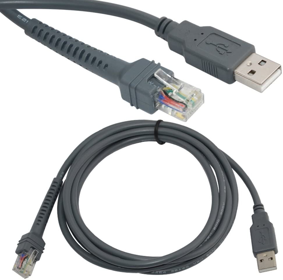 Unity Electronic 1 X USB A Male to RJ45 Cable 7ft 2M for Symbol Barcode Scanner